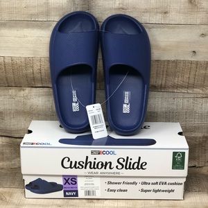 32 Degrees Unisex Cushion Slide Sandal Navy XS Women's 4.5-5.5 / Men's 2.5-3.5